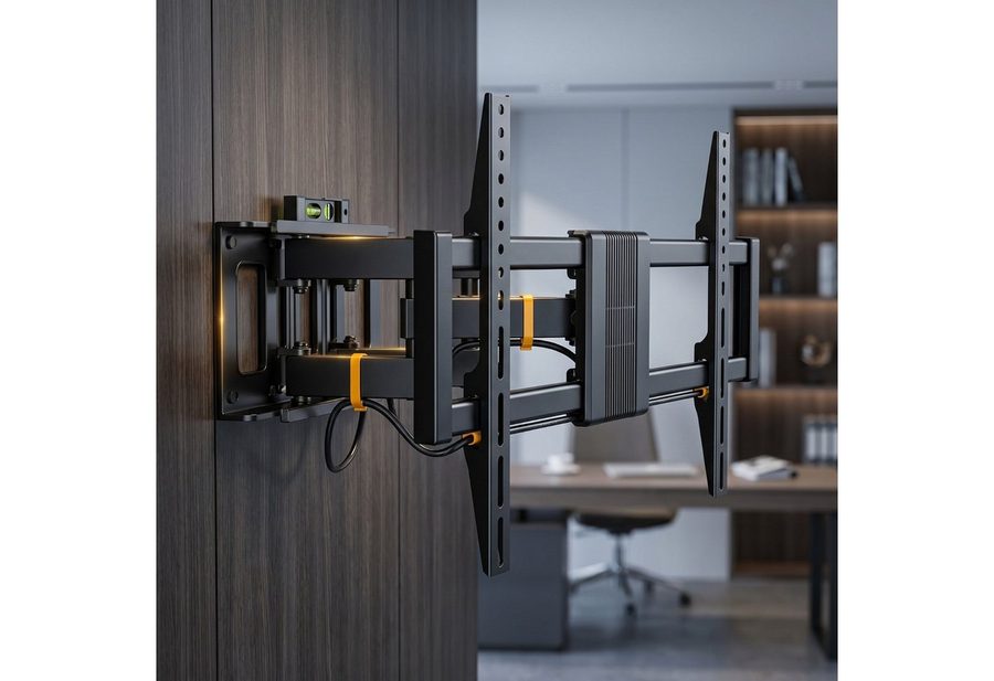 Alphamount TV-Wandhalterung schwenkbar neigbar, ausziehbar 386 mm, (bis 80 Zoll, bis 45 kg, VESA 200×100–600×400) von Alphamount