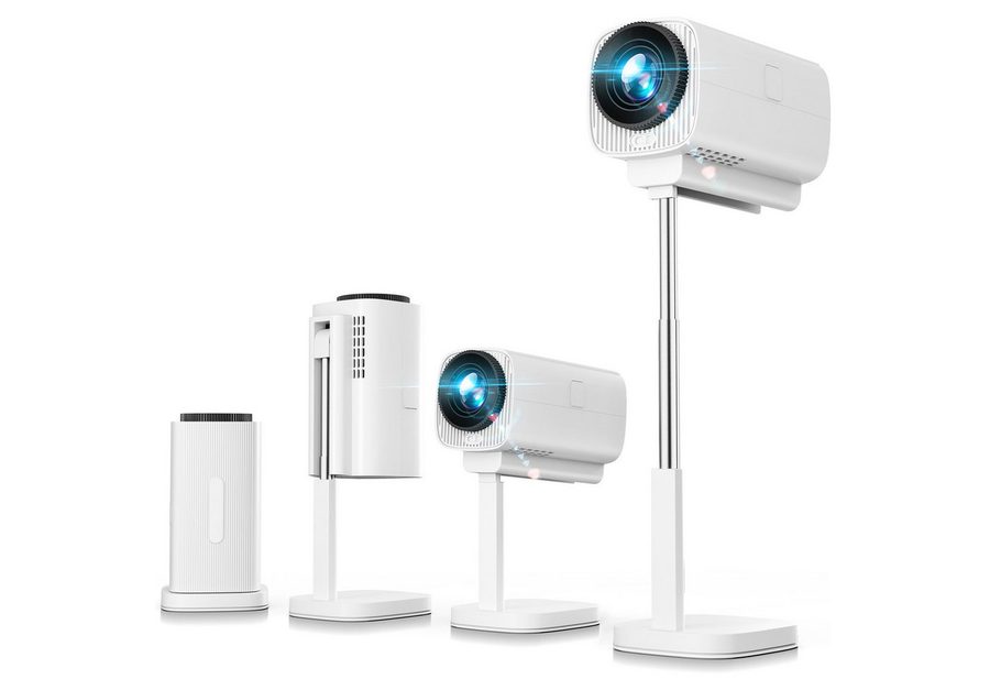 Fyrove Android Beamer WiFi&BT Portabler Projektor Mini Beamer LCD-Beamer (3500 lm, 4k Ultra HD,1500:1, 3840 x 2160, 1920x1080 px, Android 14 OS mit App-Store, Youtube, Netflix, Prime Video etc) von Fyrove