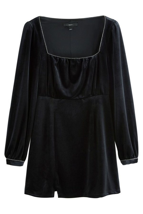 Next Minikleid Minikleid mit verziertem Ausschnitt, Kurzgröße (1-tlg) von Next