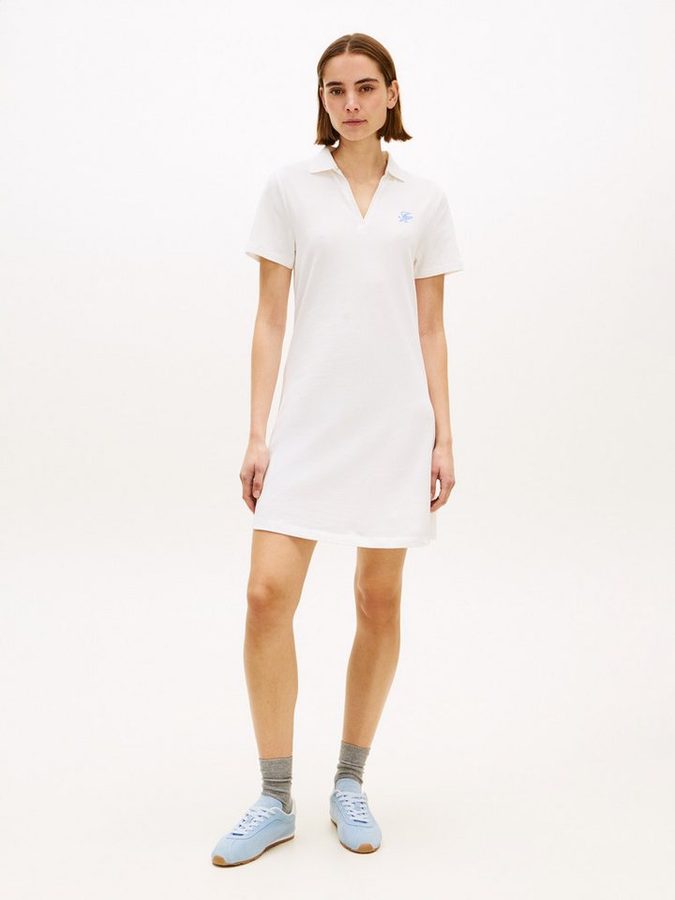 Tommy Hilfiger Polokleid TH SCRIPT OPEN-NK POLO DRS mit Knopfleiste von Tommy Hilfiger