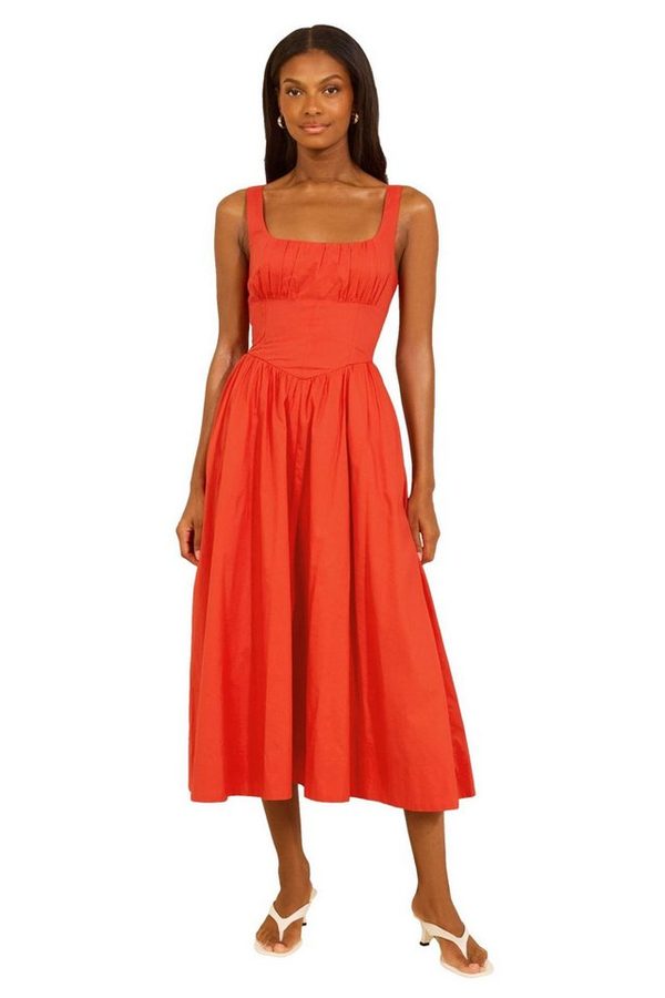 LIPSY Midikleid Lipsy Tailliertes Trägerkleid Midi-Länge, Regular (1-tlg) von Lipsy