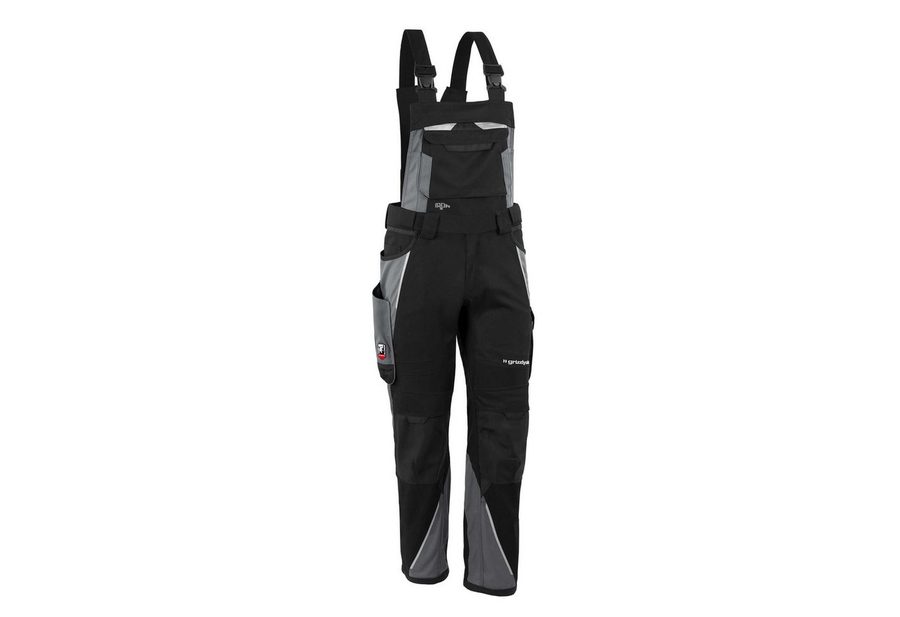 Qualitex Workwear Arbeitslatzhose Latzhose "IRON" schwarz/grau, Gr. N42 von Qualitex Workwear