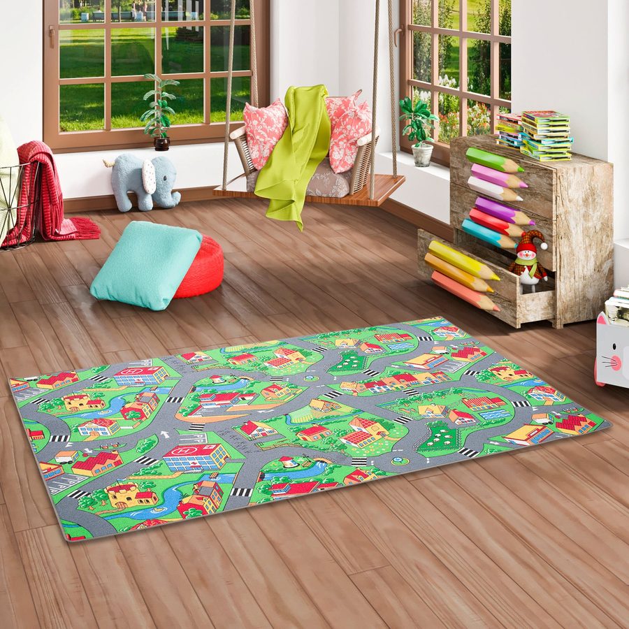 Snapstyle Kinder Spiel Teppich Little Village von Snapstyle