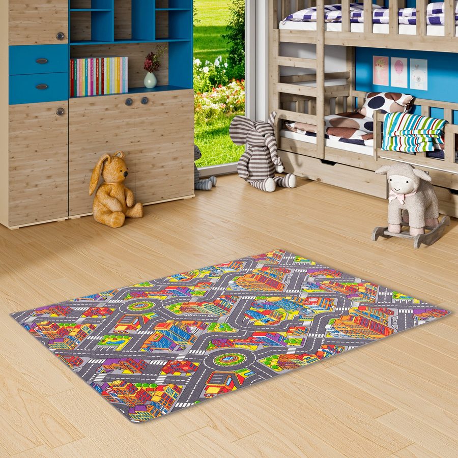 Snapstyle Kinder Spiel Teppich Straßenteppich 3D Big City von Snapstyle