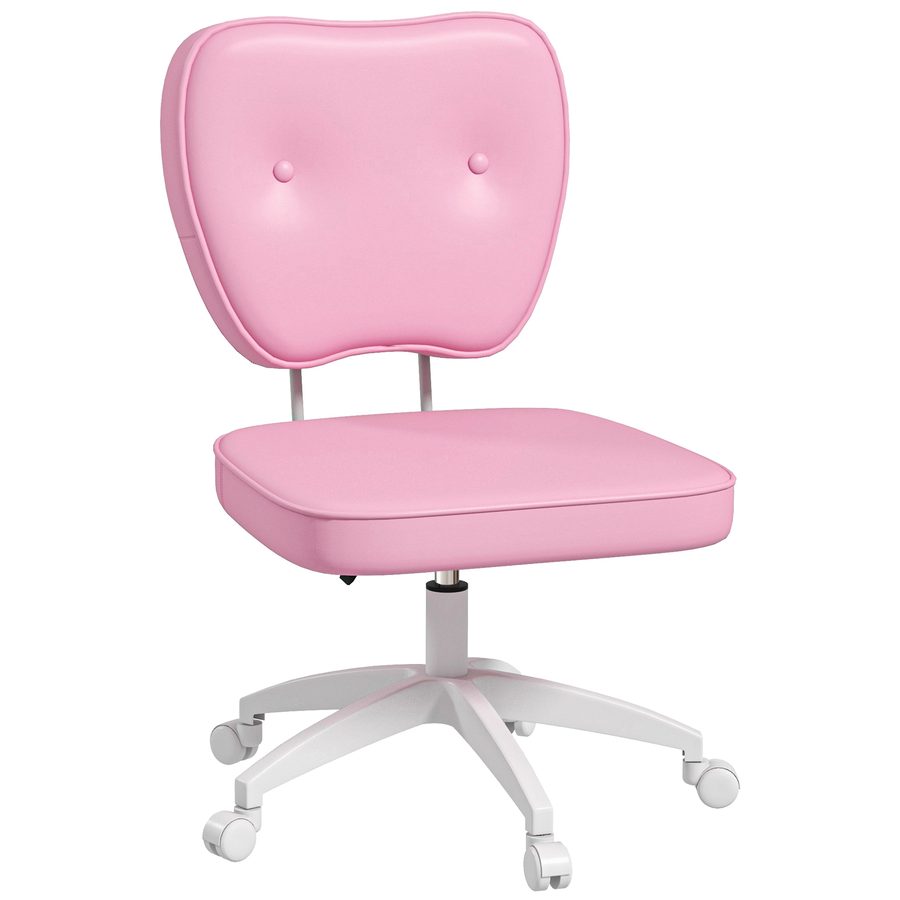 Vinsetto Kinderdrehstuhl ohne Armlehnen, höhenverstellbar 82-92H cm, belastbar bis 120 kg, rosa, ideal für Kinderzimmer & Home Office   Aosom.de von Vinsetto