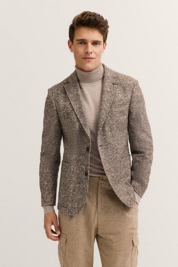 bugatti Sakko Modern Fit Jersey mit Stretch mit Klein-Dessin von Bugatti