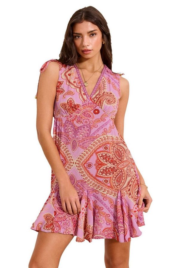LIPSY Minikleid Lipsy Ärmelloses Minikleid mit V-Ausschnitt (1-tlg) von Lipsy