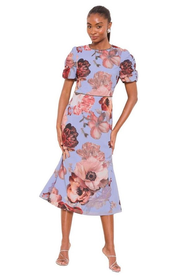LIPSY Midikleid Lipsy Fit-and-Flare-Midikleid mit Perlen, Regular (1-tlg) von Lipsy
