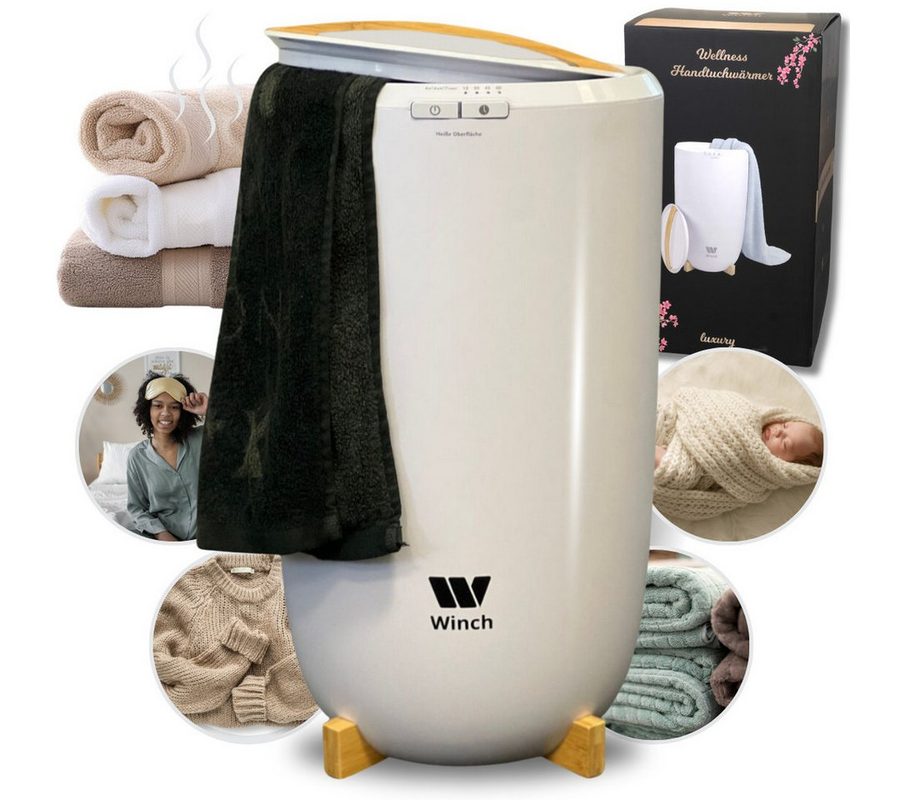 Winch Heizlüfter Wellness Handtuchwärmer, Handtücher, Decken & Kleidung, aus Bambus, Netzbetrieben von Winch