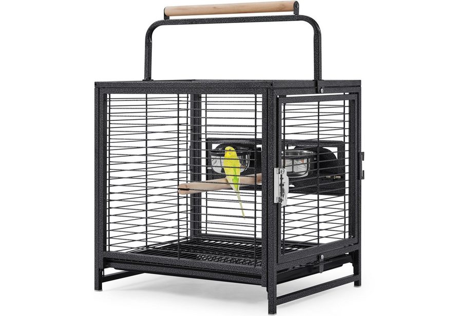 Yaheetech Vogelkäfig, Vogelvoliere Kleintierkäfig Vogelhaus mit 2 Sitzstangen von Yaheetech