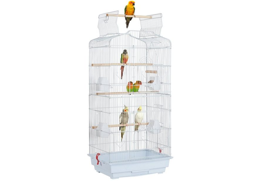 Yaheetech Vogelkäfig Vogelvoliere, Vogelhaus für Papagei Wellensittich von Yaheetech
