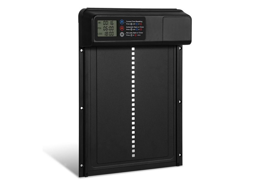 Clanmacy Hühnerstall Aluminum Automatische Hühnerklappe mit Wasserdicht, Timer, IPX4, Timer-Steuerung, Einklemmschutz von Clanmacy