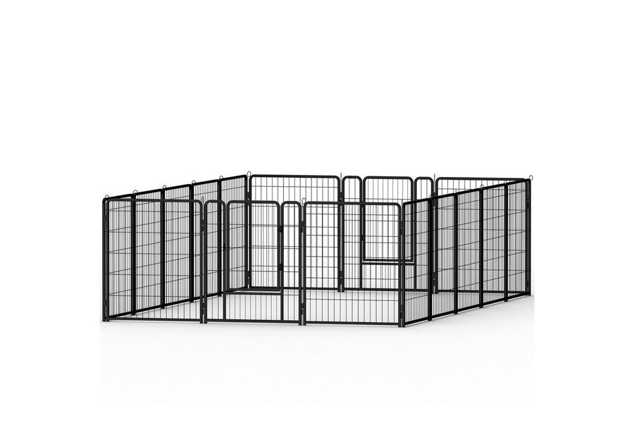 FIVMEN Freigehege Freilaufgehege Welpenauslauf faltbares Tierlaufstall mit Tür, Automatische Verriegelung für Hunde, Kaninchen, Kleintiere von FIVMEN