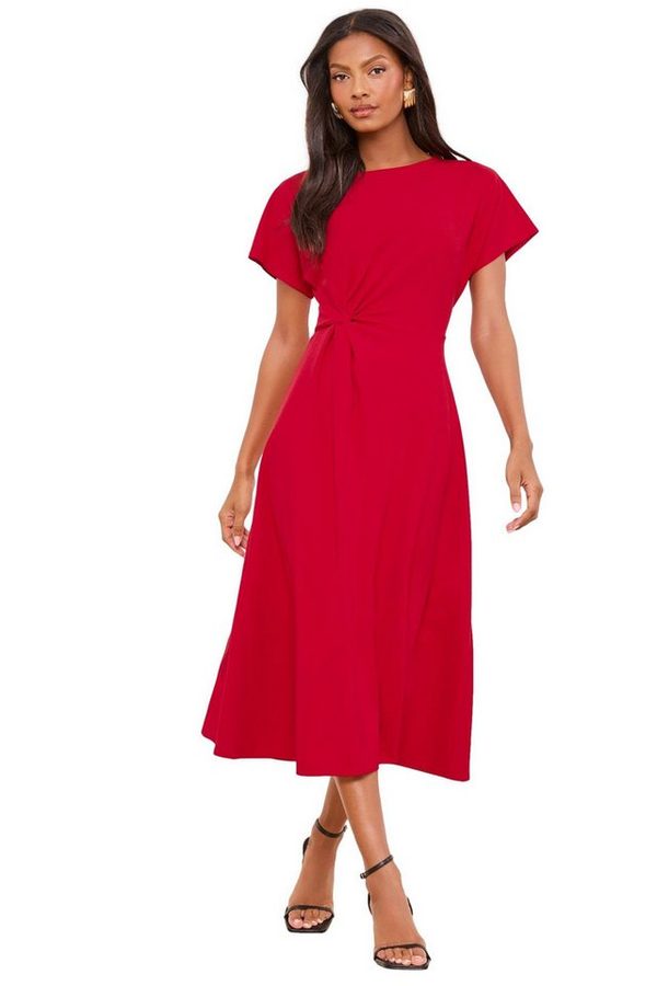 LIPSY Midikleid Lipsy Midikleid mit seitlichem Knoten, Regular (1-tlg) von Lipsy