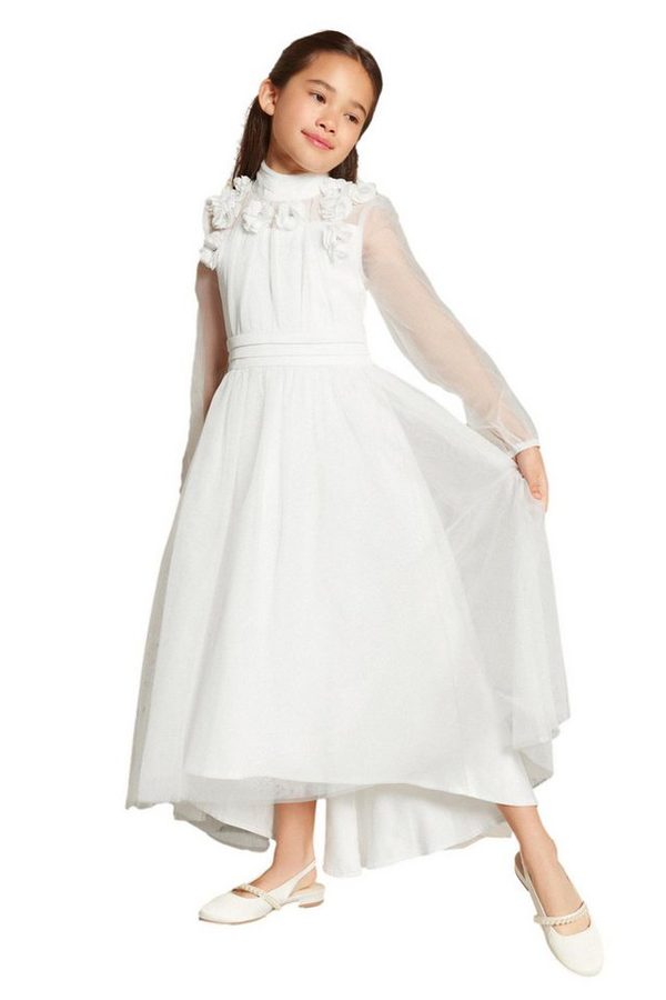 LIPSY Meshkleid Festliches Lipsy Langarmkleid, Heilige Kommunion (1-tlg) von Lipsy