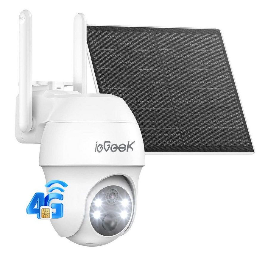 TWUFY Überwachungskamera 4G LTE überwachungskamera mit sim karte outdoor Solar Akku kamera (outdoor, Außenkamera, Außenbereich, Home,Schule,Geschäft,Wald,Farm,Campingbus,Straße, 2K 360° Kabellose Überwachung Farb/IR Nachtsicht IP66 Wasserdichte, 1-tlg., Außenkamera ohne WLAN PIR Erkennung App-Steuerung, Zwei-Wege-Audio PTZ Kabellos Kamera TF/Cloud-Speicher) von TWUFY