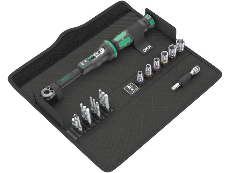 Wera Drehmomentschlüssel Drehmomentschlüsselset Click-Torque A 6 Set 1 (Set, 20 St., 20-tlg), Die Präzision liegt bei ±4 % gemäß DIN EN ISO 6789-1:2017-07 von Wera