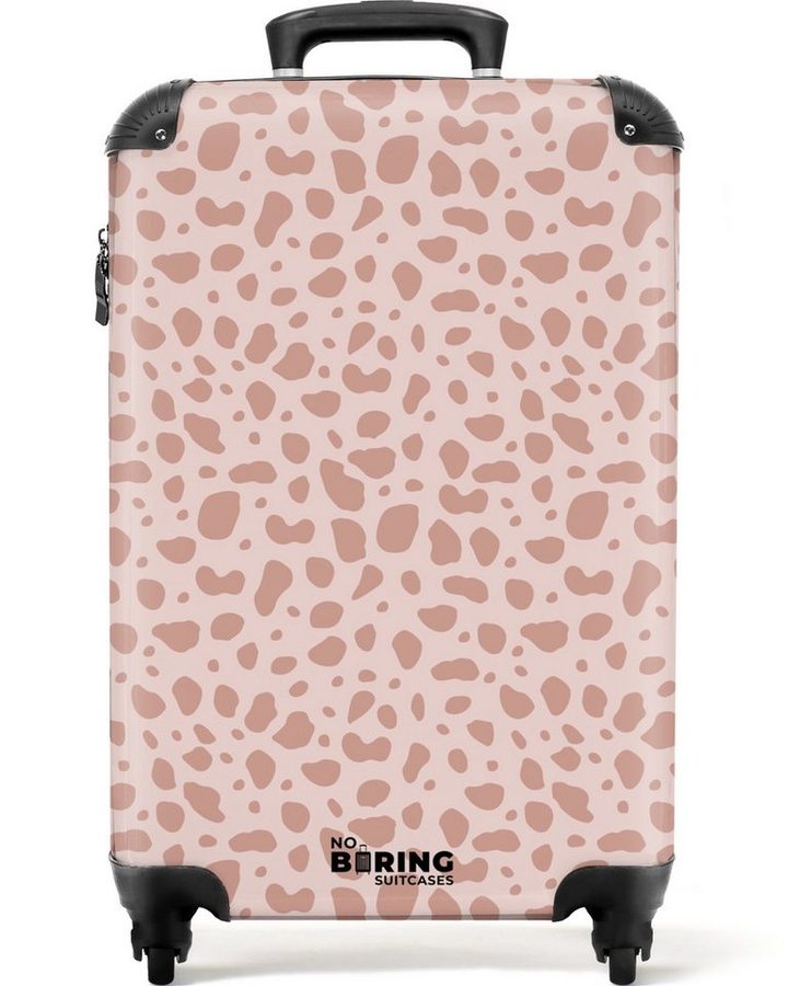 NoBoringSuitcases.com© Hartschalen-Trolley Leopardenmuster auf Puderrosa 55x35x20cm, Handgepäck Koffer & Trolleys, Luggage, Reisekoffer Frauen von NoBoringSuitcases.com©
