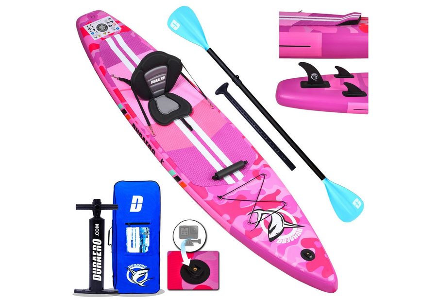 DURAERO Inflatable SUP-Board Stand up paddle board Aufblasbare SUP Board Set, Komplettes Pink von DURAERO