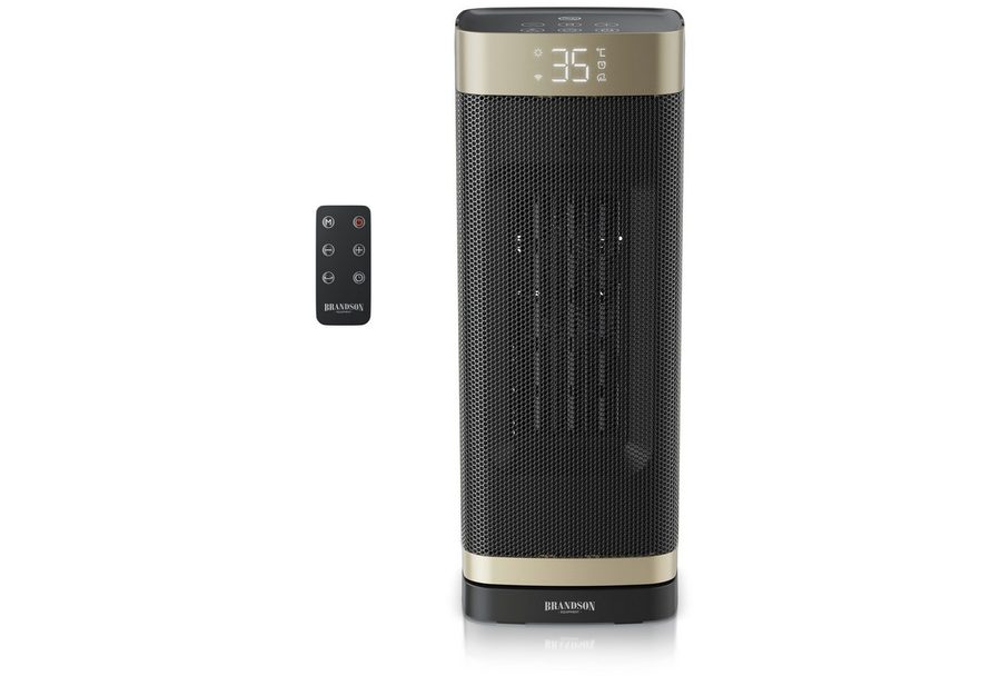 Brandson Heizlüfter Turm-Heizlüfter 2000 W Keramik, 70° Oszillation, Timer, Fernbedienung, 2000 W, energiesparend, ECO-Modus, Lüftermodus, 10-35°C, Preisträger 2026 von Brandson