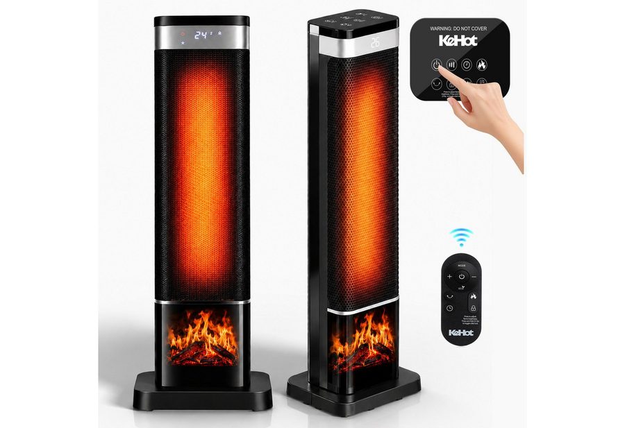 oyajia Heizlüfter 2000W Keramik PTC, Thermostat, Oszillation, Überhitzungs- & Kippschutz, energiesparend leise, 12H Timer, Fernbedienung,Schlafzimmer Badezimmer von oyajia