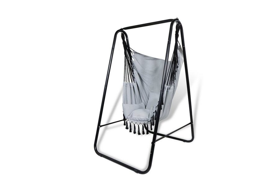 CCLIFE Hängesessel Hängesessel mit Gestell Hängeschaukel Hängestuhl (1er Set mit Gestell), mit gestell von CCLIFE