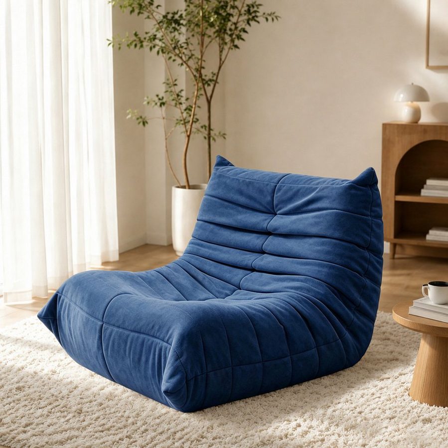 VUZINIC Sitzsack für Erwachsene, Memory-Schaum-Füllung, Bodensofa, Wohnzimmer & Büro (1 St) von VUZINIC