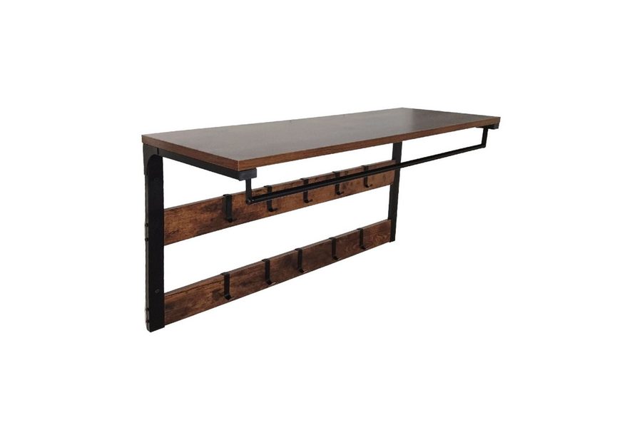 relaxdays Wandgarderobe mit 10 Haken & Ablage (10 St) von RELAXDAYS