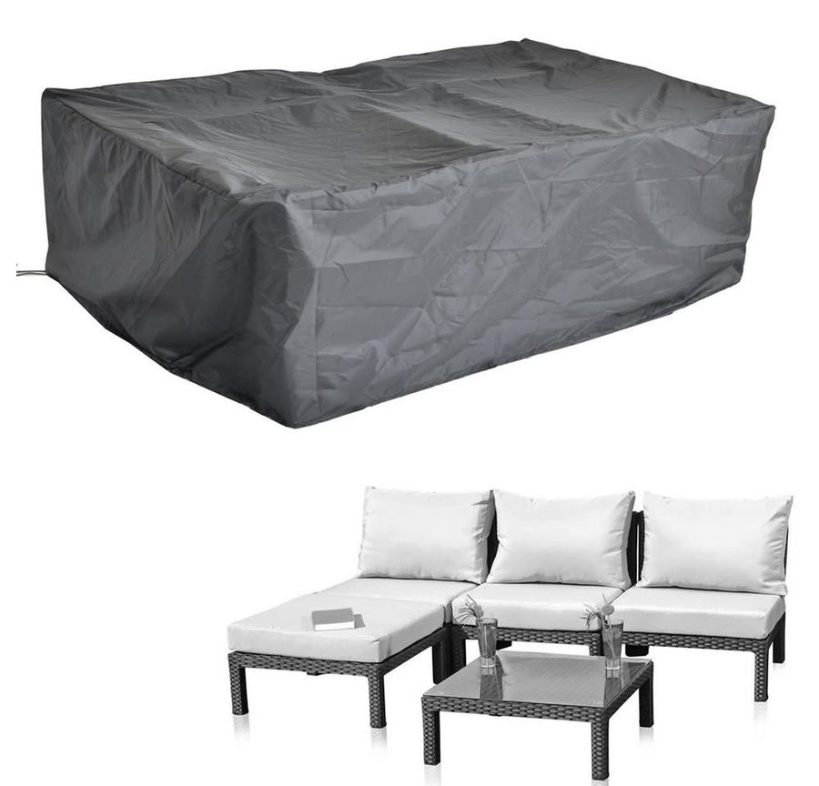 Feel2Home Gartenmöbel-Schutzhülle Abdeckung für Loungeset 197x122x62 cm, PE-Gewebe, abwaschbar, Schwarz (1-St., Premium Schutzhülle), Polyethylengewebe von Feel2Home