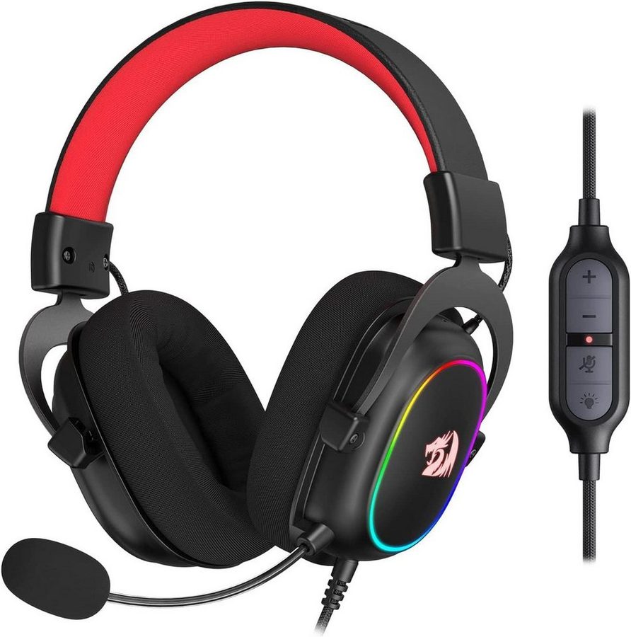 Redragon Redragon H510 Zeus Gaming-Headset mit Kabel 7.1 Surround-Sound schwarz Headset von Redragon