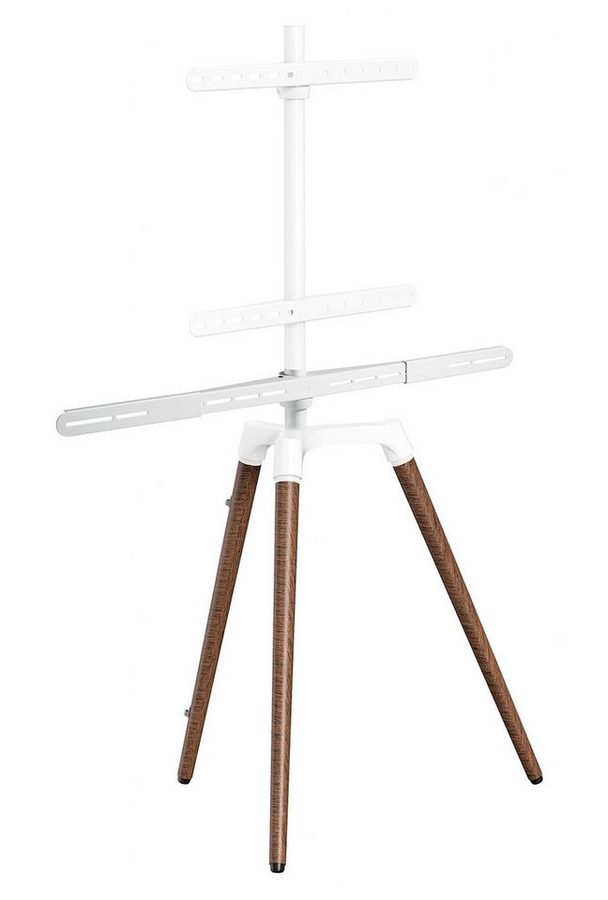 Schwaiger TV-Ständer 658217, (bis 65 Zoll, schwenkbar, bis 35 kg, bis VESA 600mm, integrierter Kabelkanal, mit Soundbarhalter) von Schwaiger