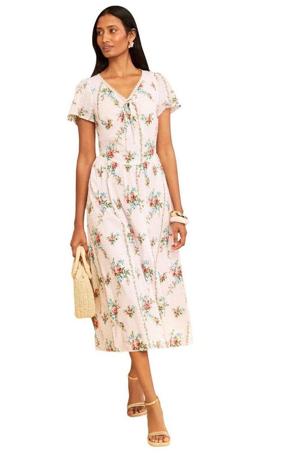 Love & Roses Midikleid Love & Roses Midikleid mit tiefer Taille, Regular (1-tlg) von Love & Roses