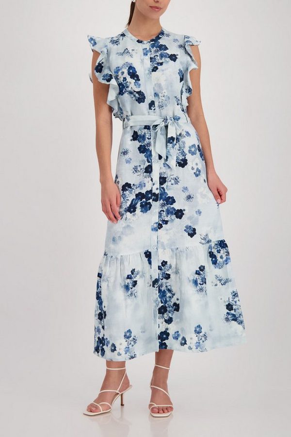 Monari Maxikleid Regular fit mit Volants von monari
