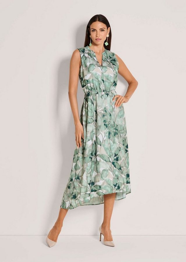 MADELEINE Maxikleid Midikleid mit floralem Muster Sommerkleid mit Rundhals mit V-Schlitz, Wadenlänge und ohne Arm von MADELEINE