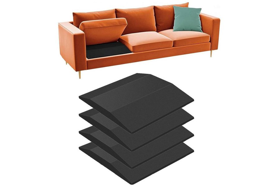 BlingBin Polsterauflage Hochdichter Reparatur-Stützschwamm gegen Sofa-Durchhängen, (4er Set, 4 St., 500 × 500 × 50 mm), stabiler Ersatz für Couch, 2-Sitzer-Couch und Sessel von BlingBin