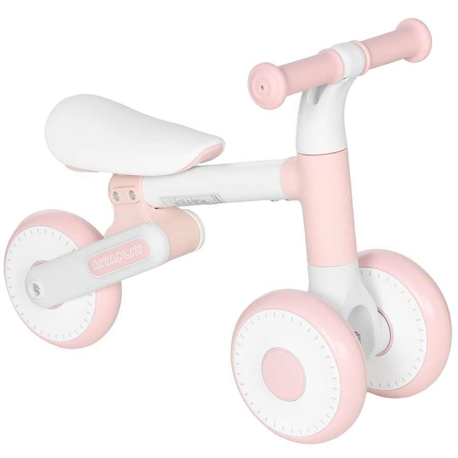 AIYAPLAY Kinder Laufrad Klappbar Lauflernrad mit leisen EVA-Rädern Höhenverstellbarer Sitz, Kinderlaufrad Balance Bike bis 25 kg Geschenke für Jungen Mädchen 1-2 Jahre Rosa   Aosom von AIYAPLAY