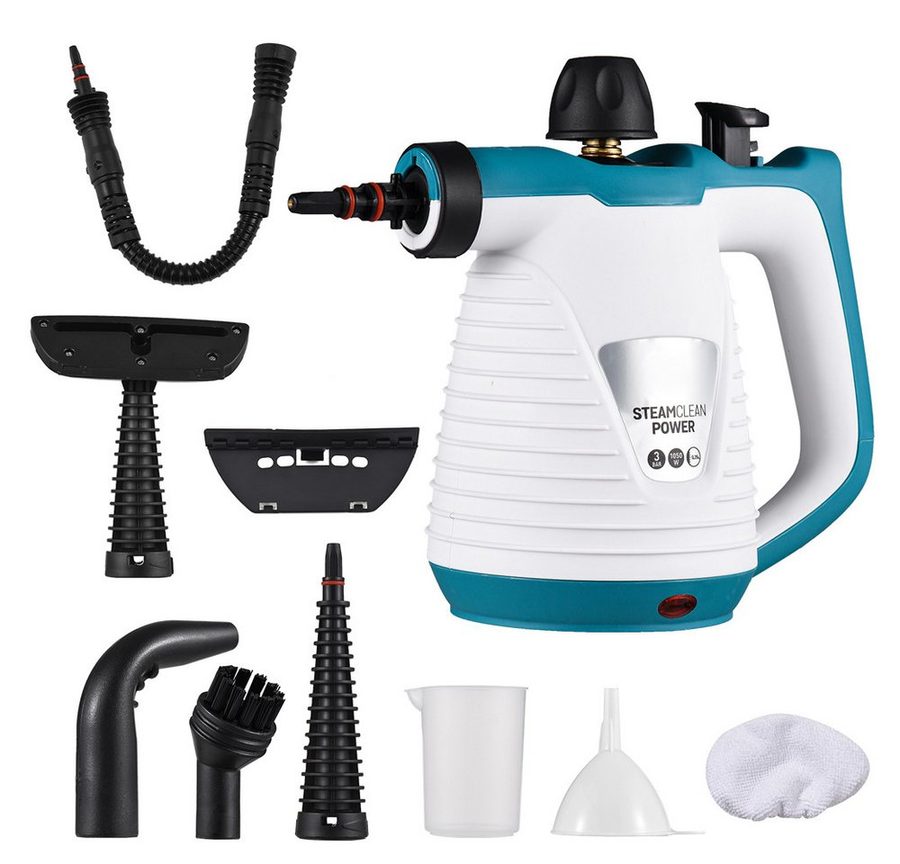 TUWENA Dampfreiniger Dampfreiniger, Tragbar Druckdampfreiniger Handheld mit 9 Zubehörteilen, Handdampfreiniger für Zuhause für Entfernt Schmutz und Fett, für Alles von TUWENA
