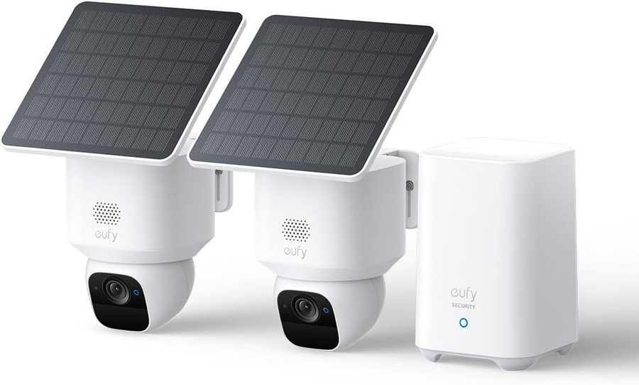 Anker eufy Überwachungskamera eufy eufyCam E30 2K Kabellose Solar-Überwachungskamera Außen (Außenbereich, 2-tlg., 360°-Ansicht, 2K-Auflösung) von Anker eufy