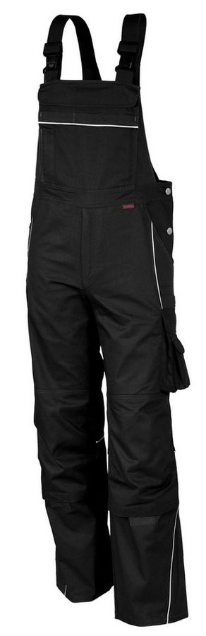 Qualitex Workwear Arbeitslatzhose strapazierfähige PROfessionals Latzhose aus faserverstätktem Gewebe (1-tlg) MG 245 g Blaumann - 15 Taschen - pflegeleichte Arbeitshose - Waschbar von Qualitex Workwear