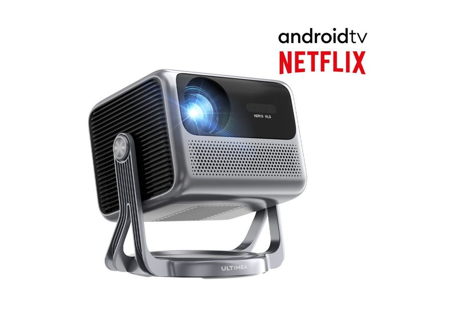 Ultimea Nova C40 Heimkino Beamer, Google TV mit Netflix Beamer (1500:1, 1920 x 1080 px, 90° Flexible kardanische Einstellung,Dolby Audio,900 ANSI,HDR10&HLG) von Ultimea