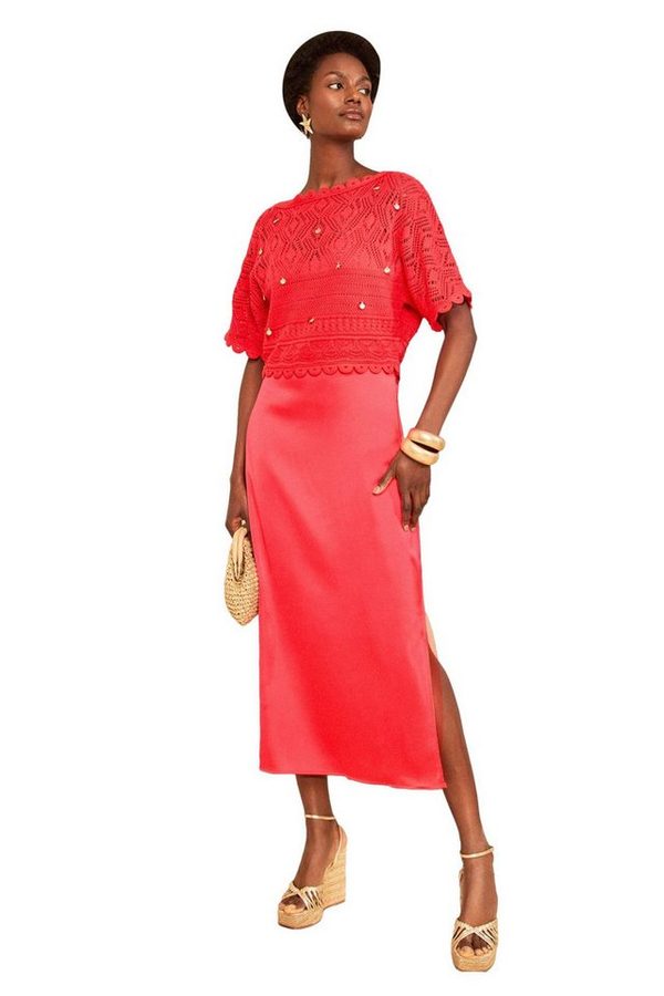 Love & Roses Midikleid Love & Roses 2-in-1-Midikleid, Regular (2-tlg) von Love & Roses