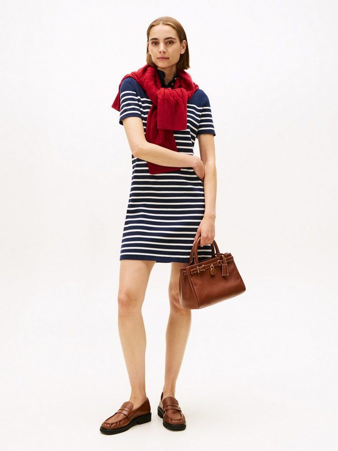 Tommy Hilfiger Jerseykleid CO JERSEY MID GG SHIFT S/S DRESS von Tommy Hilfiger