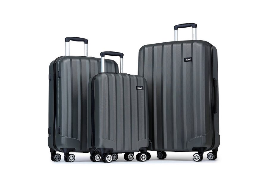 KONO Hartschalen-Trolley Hartschalen Trolley Koffer mit 4 Rollen und Zahlenschloss –Reisekoffer von KONO